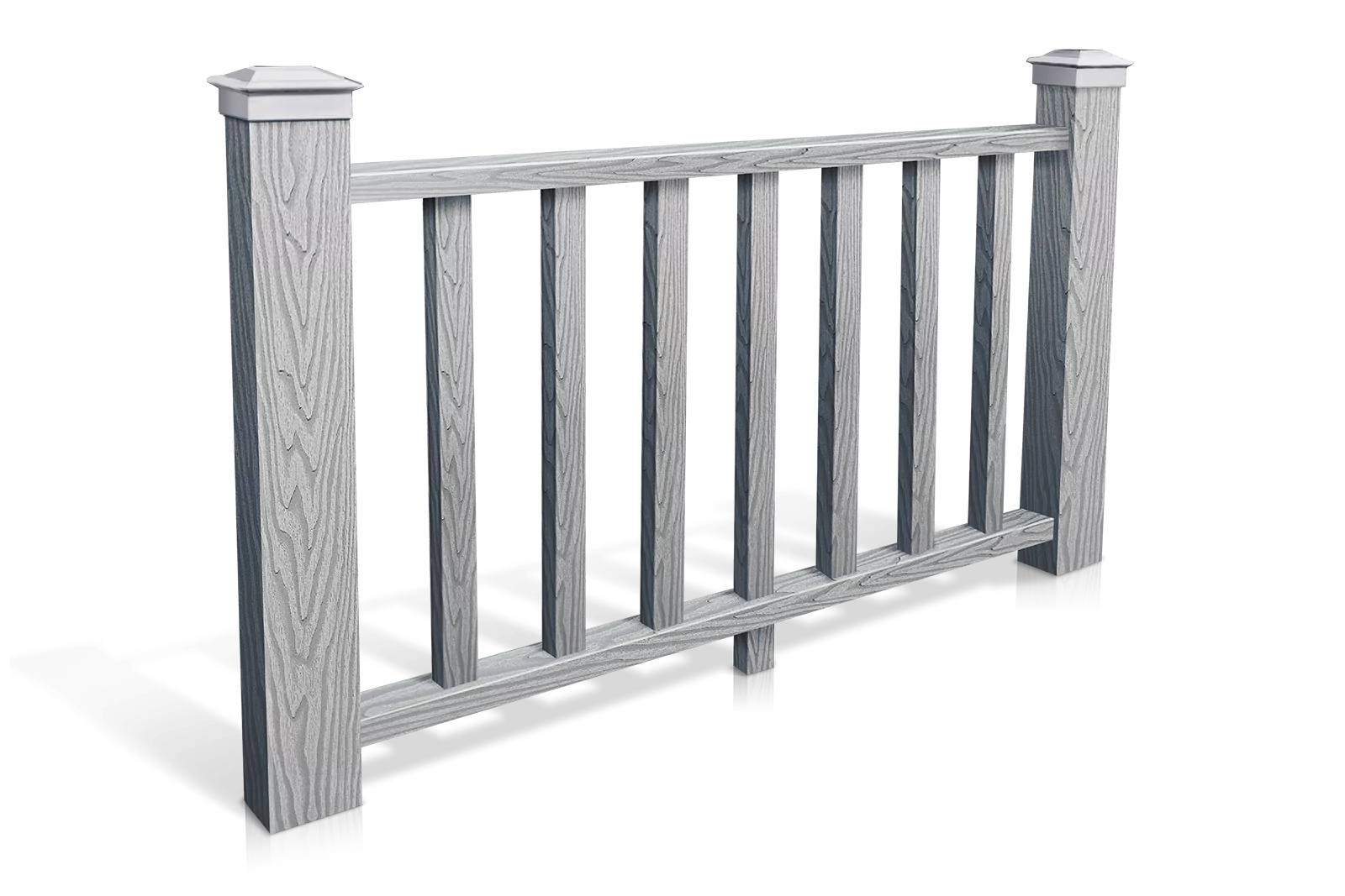 Ограждение из ДПК DeckLine серебро